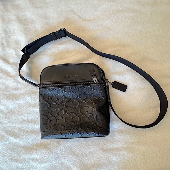 Coach 4009 Men's Houston  Flight Bag Signature Leather Embossed Mint Condition - Picture 1 of 16